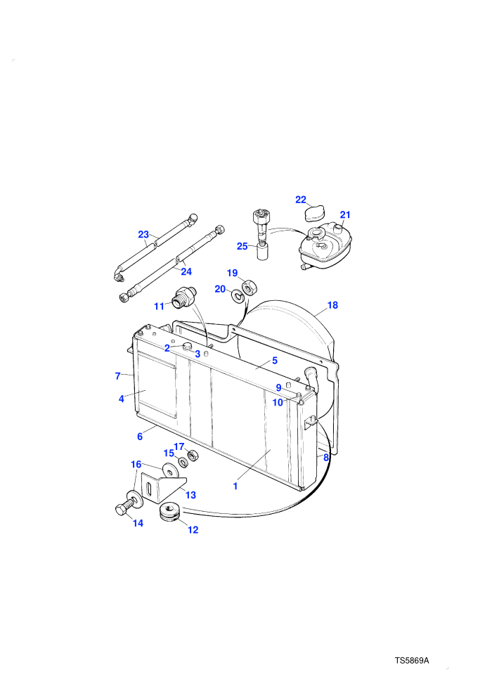 Cooling Unit, Fan Cowl & Expansion Tank-Diesel 2400cc (2.4L 4 Cyl Diesel)