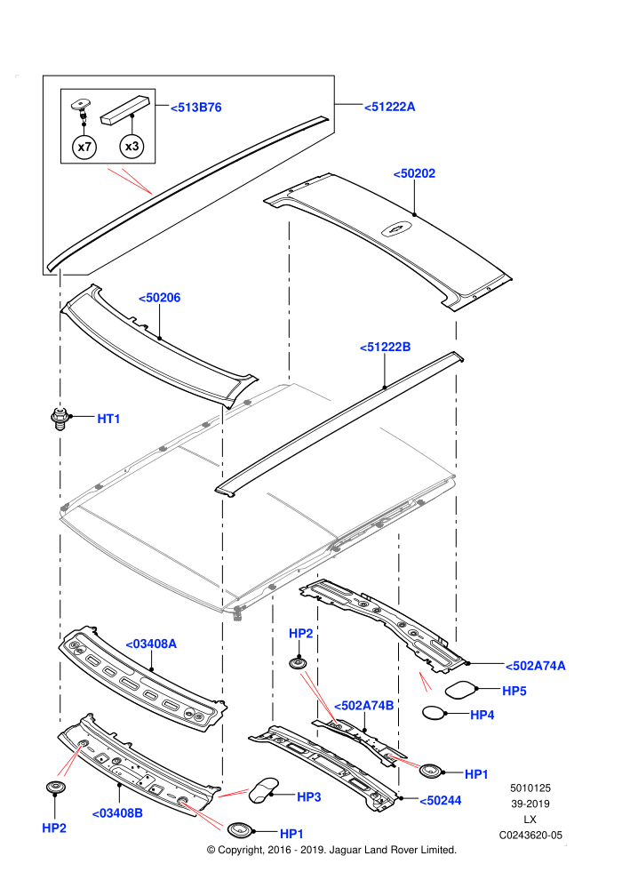 Roof - Sheet Metal (With Roof Conversion-Panorama Power,With Roof Conversion-Panorama Roof)