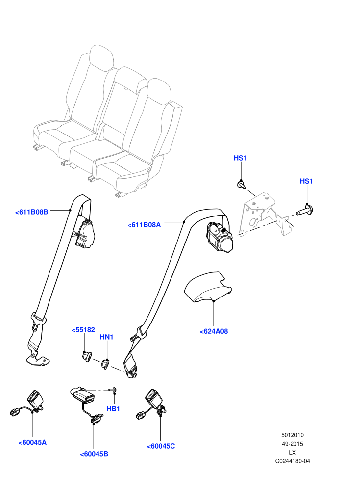 Rear Seat Belts