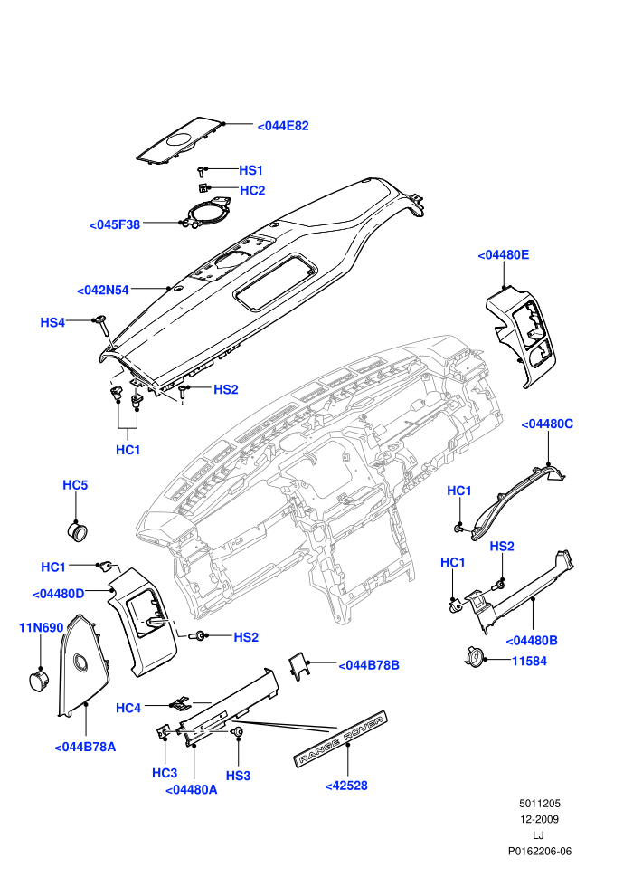 Instrument Panel (External,Upper)((V)TO8A999999 (V)FROM7A000001)