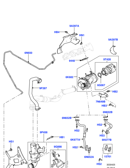 LR013611 HLLT Трубка турбины сливная 3.0 D