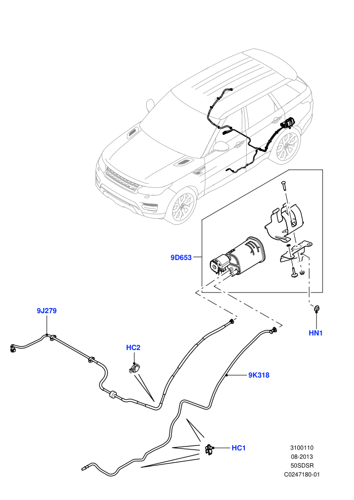 Fuel Lines (5.0 Litre supercharged enhanced,5.0 Petrol AJ133 DOHC CDA,5.0L OHC SGDI SC V8 Petrol - AJ133,Fuel Tank Filler Neck - Unleaded)(Rear)((V)TOJA999999)