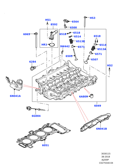LR091743 LAND ROVER Натяжитель цепи ГРМ 2.0L