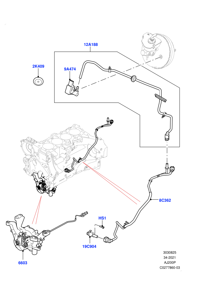 Vacuum Control And Air Injection (2.0L I4 High DOHC AJ200 Petrol,2.0L I4 Mid DOHC AJ200 Petrol,RHD)((V)TOLA999999)
