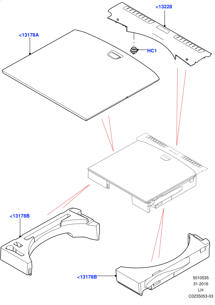 Load Compartment Trim (3 Door,5 Door,Halewood (UK))(Floor)