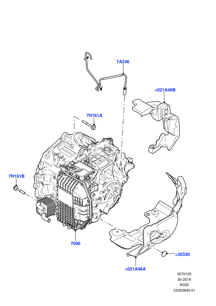 Auto Trans Assy & Speedometer Drive (1.5L AJ20P3 Petrol High,1.5L AJ20P3 Petrol High PHEV,8 Speed Automatic Trans 8G30,Halewood (UK))((V)FROMLH000001)