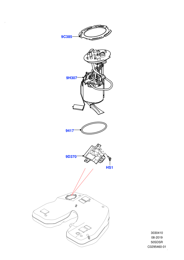Fuel Pump And Sender Unit (5.0 Litre supercharged enhanced)((V)FROMKA000001)