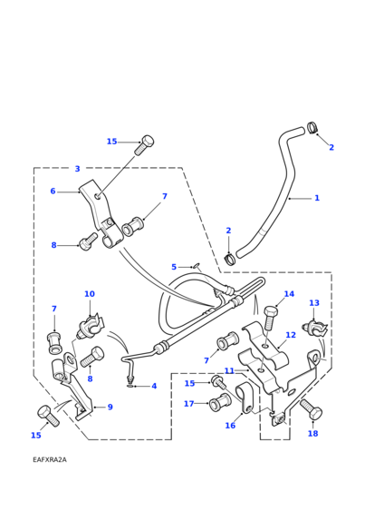 QEH102080 BRITPART Трубка ГУР (б/шт.) FR E