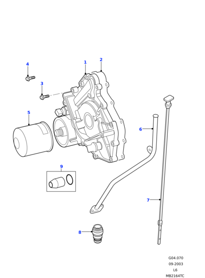 LPW100230 LAND ROVER Фильтр масляный KV6