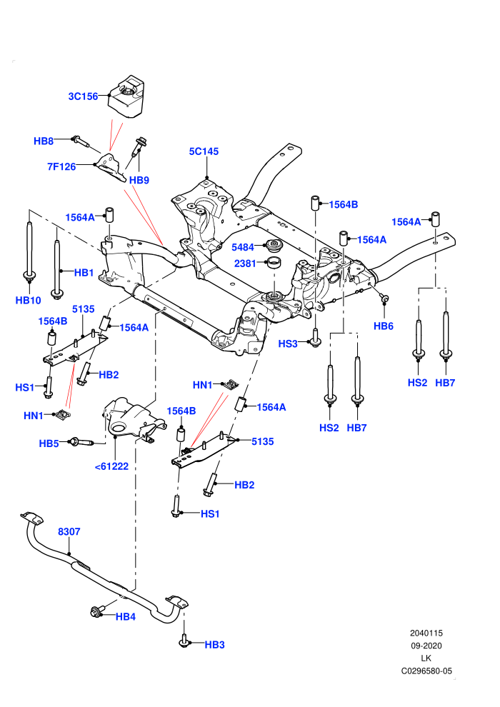 Front Cross Member & Stabilizer Bar (Crossmember)((V)FROMJA000001)