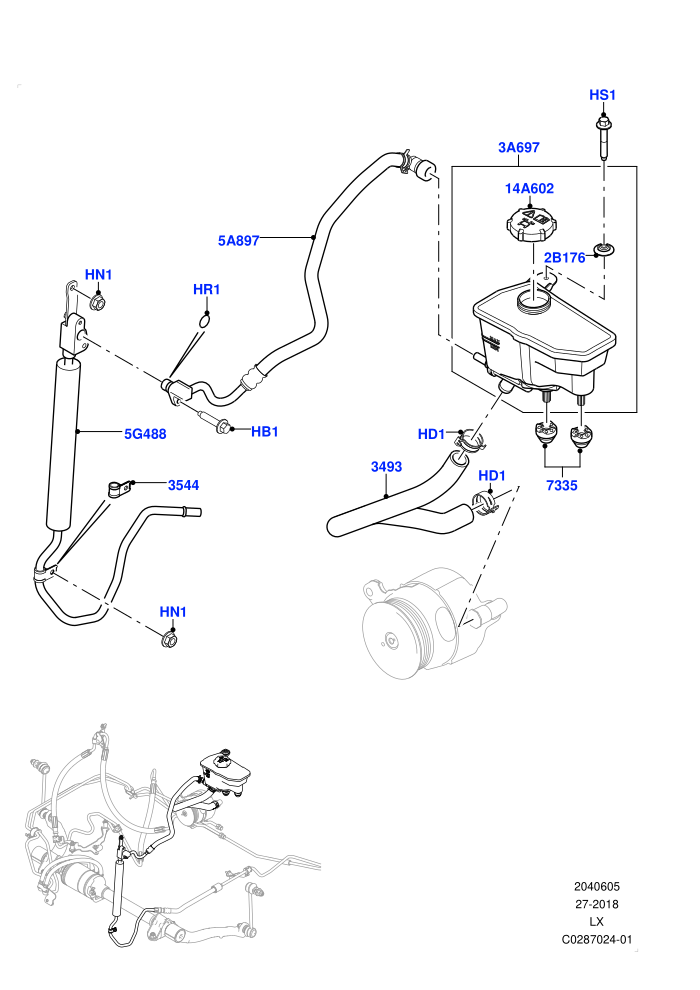 Active Anti-Roll Bar System (3.0 V6 Diesel,Electronic Air Suspension With ACE,Sport Suspension w/ARC)(Cooler,Reservoir)((V)FROMKA000001)