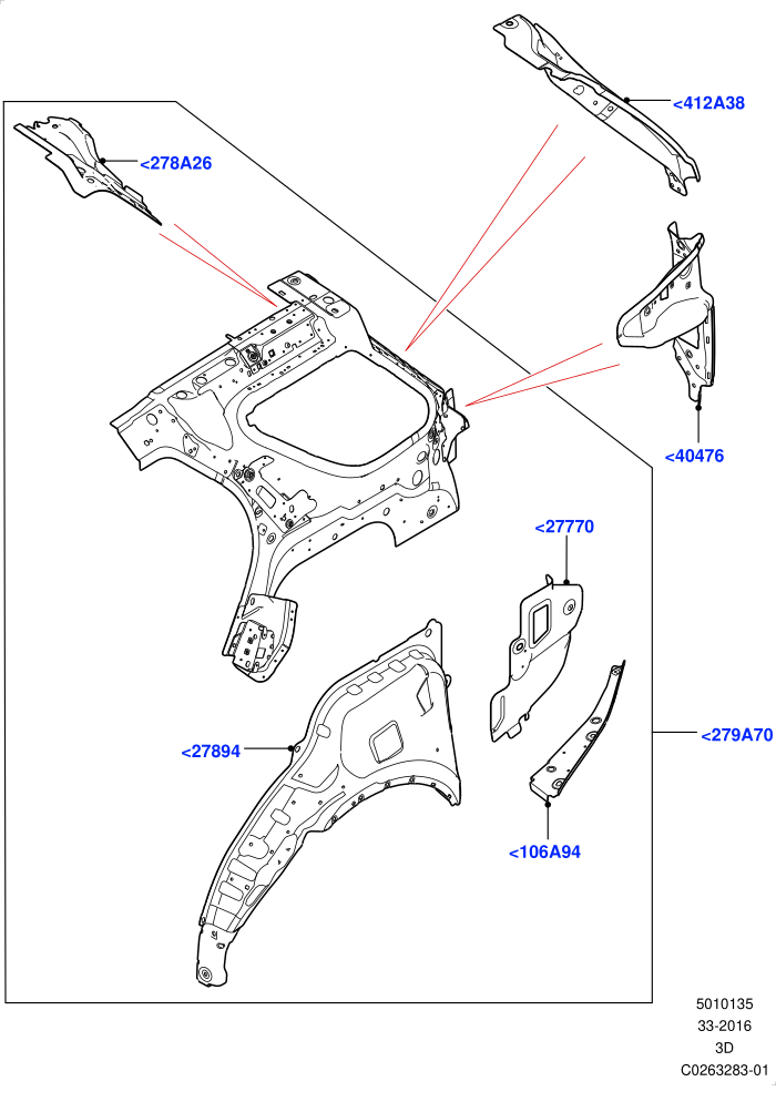 Side Panels - Inner (Inner - Front,Middle - Rear,Solihull Plant Build)((V)FROMHA000001)