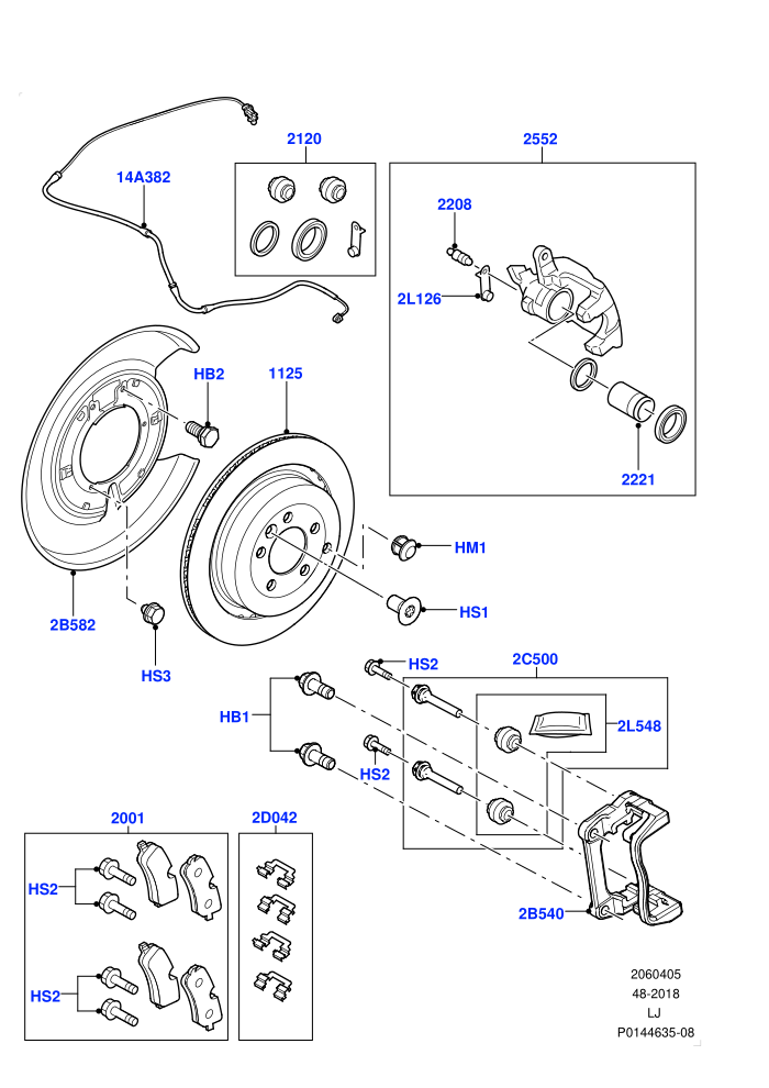 Rear Brake Discs And Calipers ((V)TO9A999999 (V)FROM6A000001)