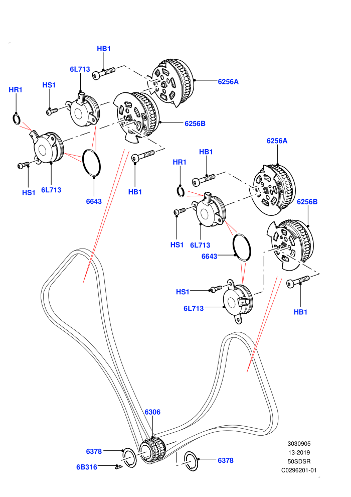Timing Gear (5.0 Litre supercharged enhanced)(Sprockets, Solenoids)((V)FROMKA000001)