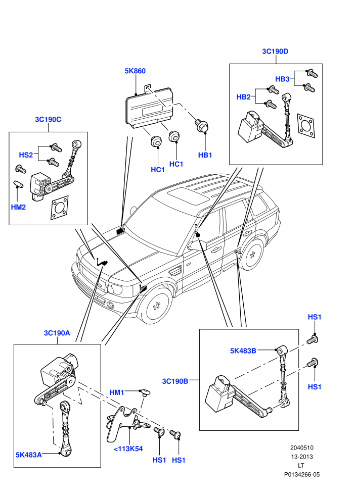 Air Suspension Controls/Electrics ((V)TO9A999999)