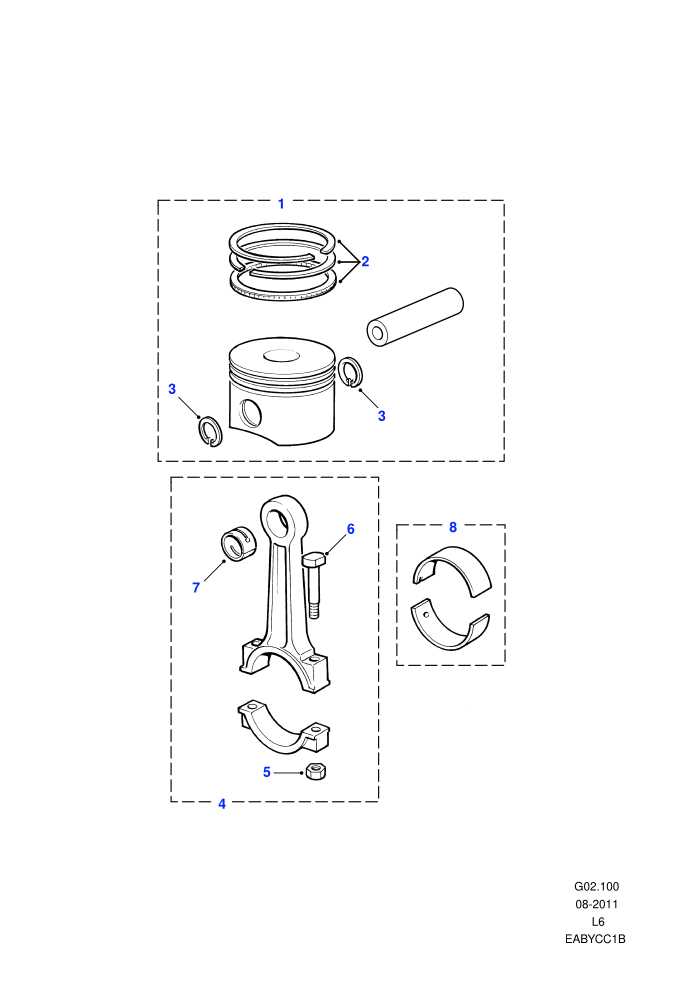 Piston, Connecting Rod & Pistons (2.0L I4 8V TCIE)