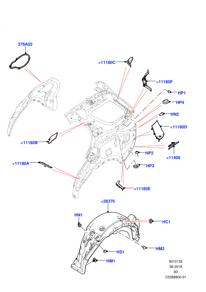 Side Panels - Inner (Nitra Plant Build,Wheelarch)((V)FROMK2000001)