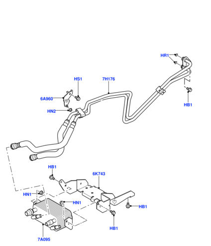 UBP500205 ZZVF Трубки охлаждения АКПП RRS 3.6D