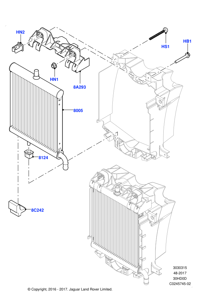 Radiator/Coolant Overflow Container (3.0L DOHC GDI SC V6 PETROL)(Auxiliary Unit)