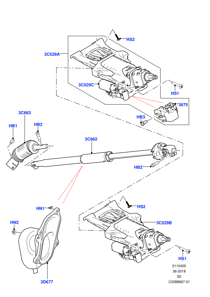 Steering Column (Nitra Plant Build)((V)FROMK2000001)
