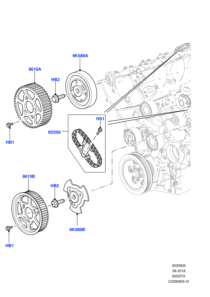 Timing Gear (3.0 V6 Diesel)(Nitra Plant Build,Upper)((V)FROMK2000001)