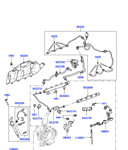 LR020019 SKV Датчик давления топлива 3,6D