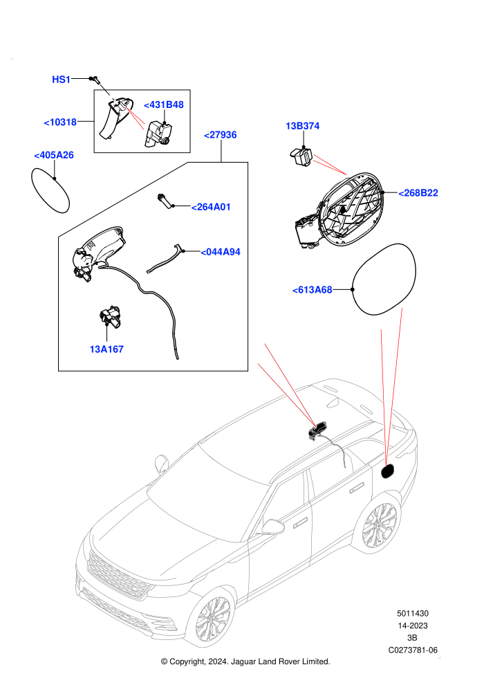 Fuel Tank Filler Door And Controls
