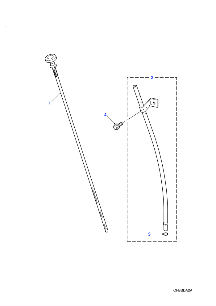 Dipstick (2.5L 5 Cyl L/R Turbo Diesel)