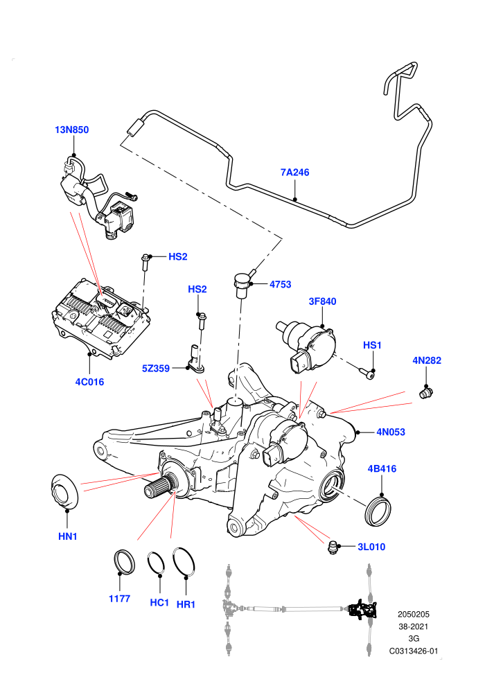 Rear Axle (All Wheel Drive,Efficient Driveline,Electric Engine Battery-MHEV,Itatiaia (Brazil),Less Electric Engine Battery)