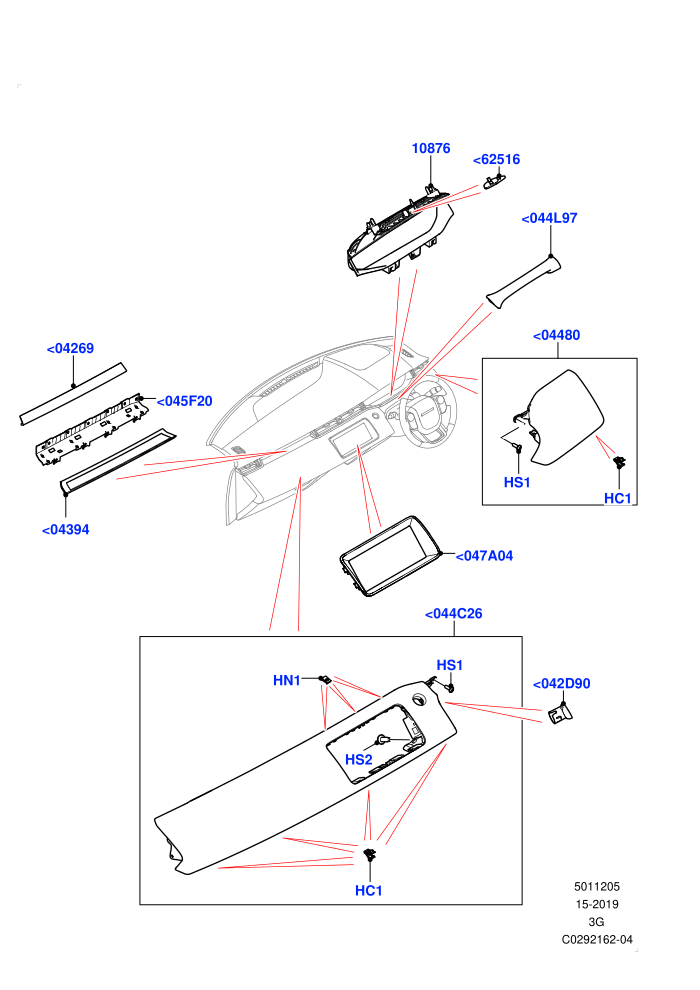 Instrument Panel (Halewood (UK))(Centre,External Components)