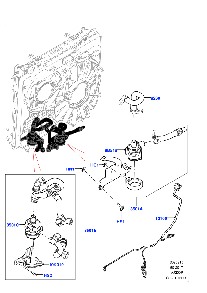 Water Pump (2.0L AJ200P Hi PHEV)(Auxiliary Unit)((V)FROMJA000001)