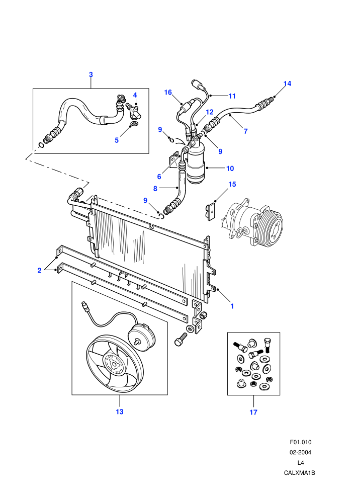 Condenser & Principal Components (With Air Conditioning)