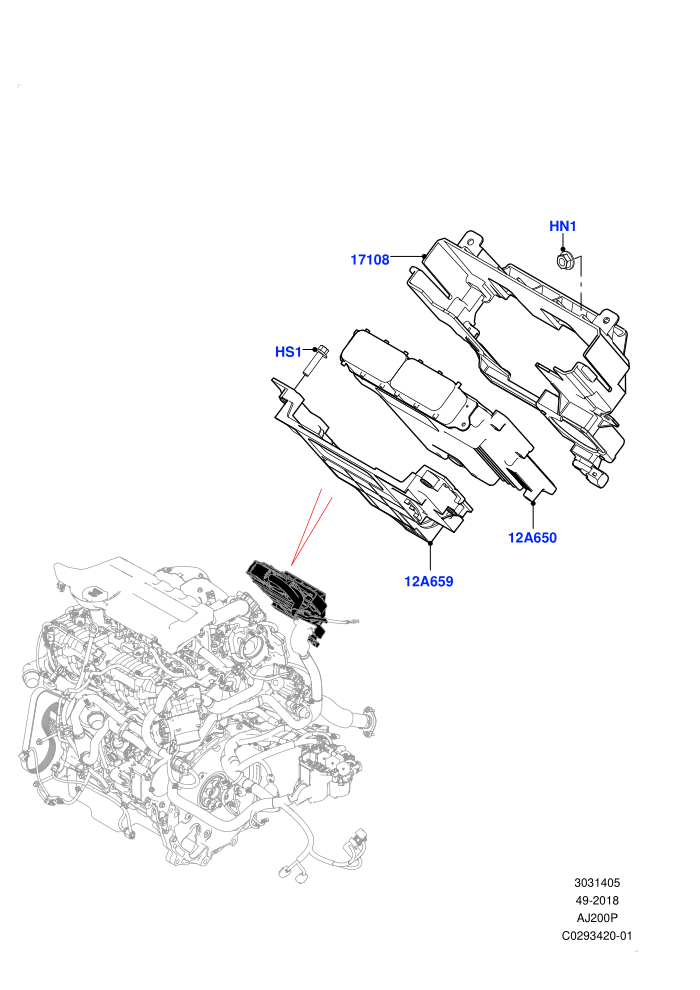 Engine Modules And Sensors (2.0L AJ20P4 Petrol E100 PTA,2.0L AJ20P4 Petrol High PTA,2.0L AJ20P4 Petrol Mid PTA,Halewood (UK))