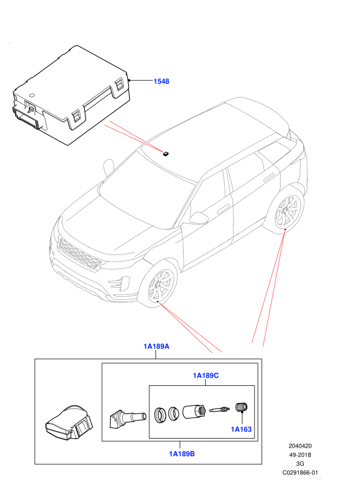 Tyre Pressure Monitor System (Halewood (UK),With Tyre Pressure Sensors)((V)TOMH143835)