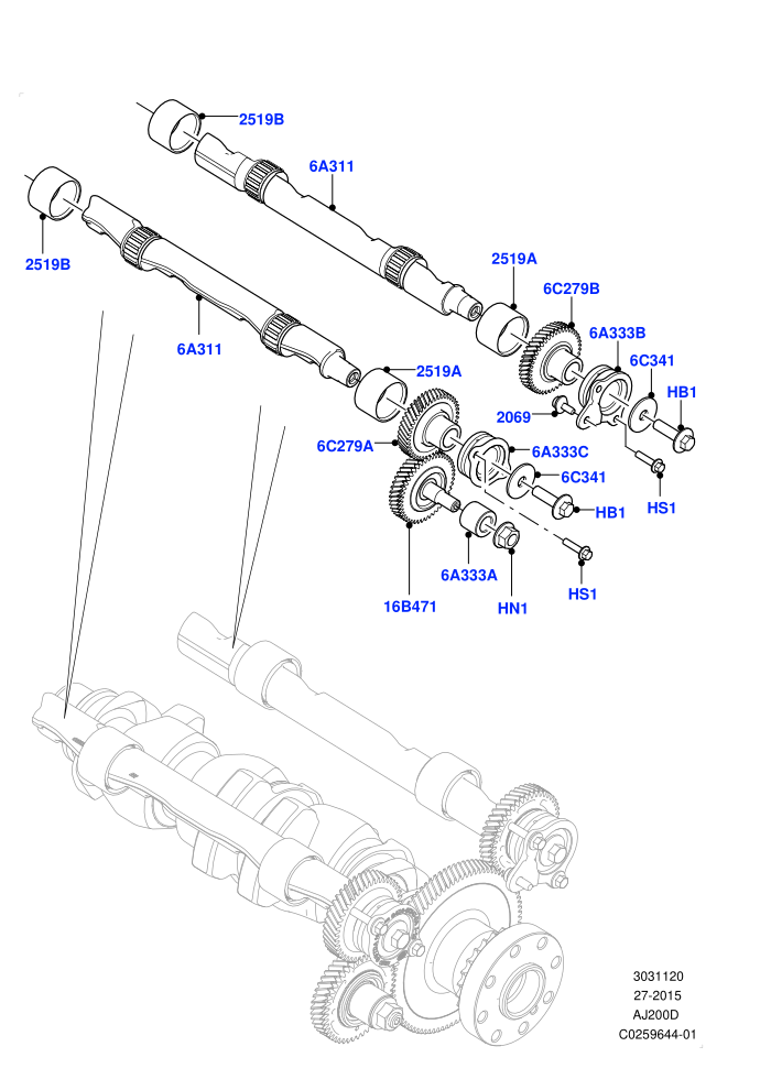 Balance Shafts And Drive (2.0L I4 DSL HIGH DOHC AJ200,2.0L I4 DSL MID DOHC AJ200,Halewood (UK))