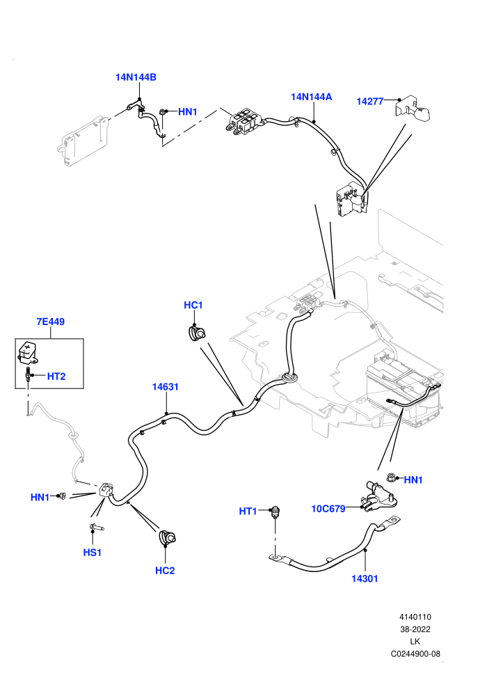 Battery Cables And Horn (Battery Cables)((V)TOGA999999)