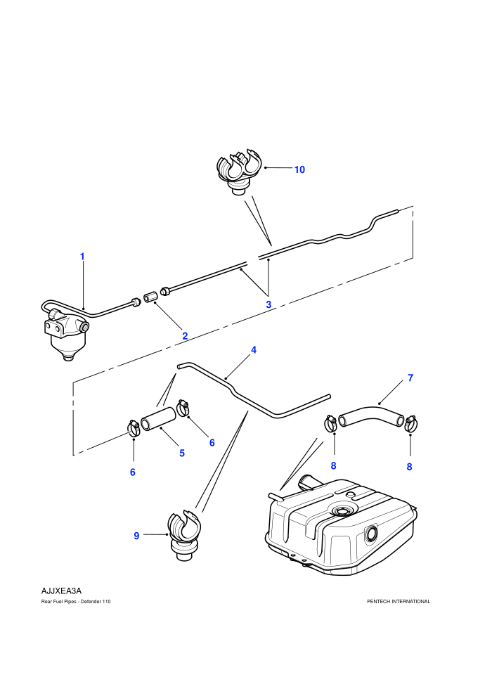 Rear Pipes (110,130 Wheelbase)