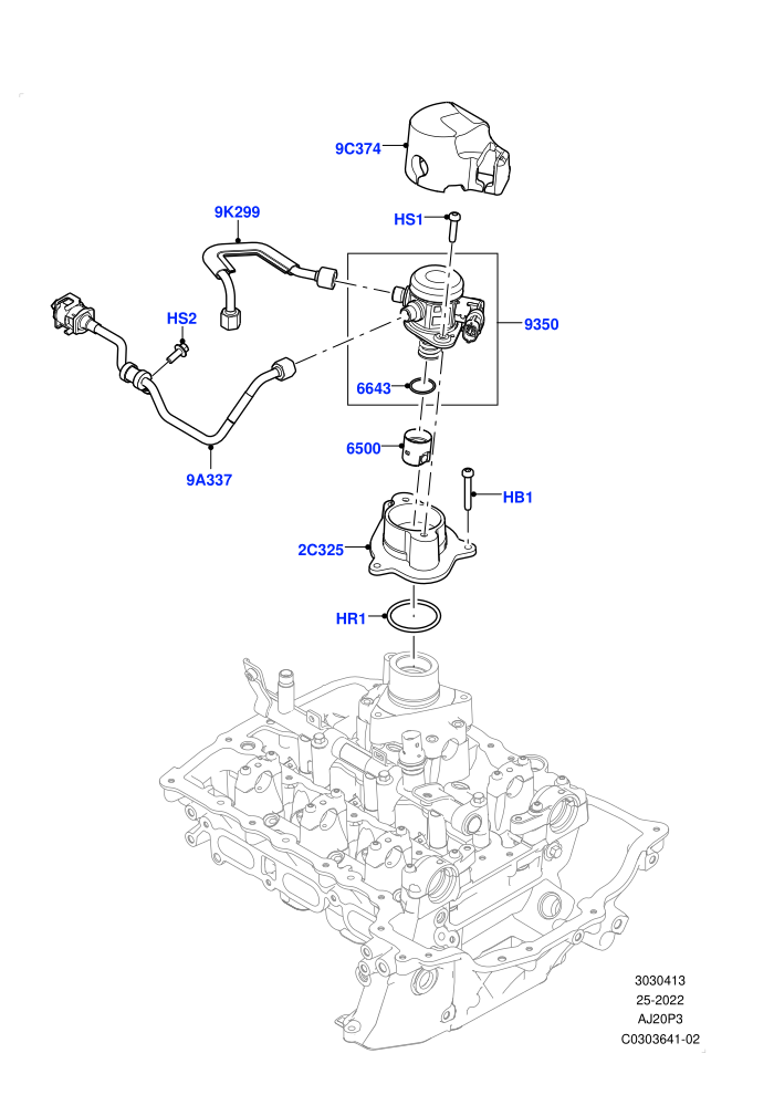 Fuel Injection Pump-Engine Mounted (1.5L AJ20P3 Petrol High,1.5L AJ20P3 Petrol High PHEV,Halewood (UK))((V)FROMLH000001)