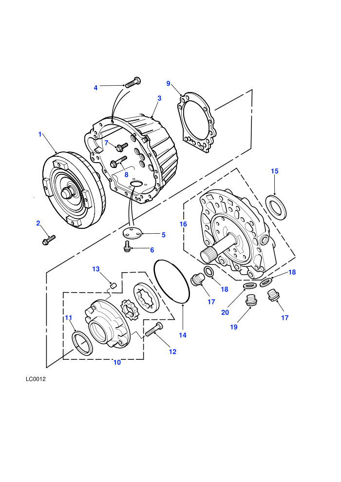 Converter, Bell Housing and Oil Pump (Automatic Transmission)