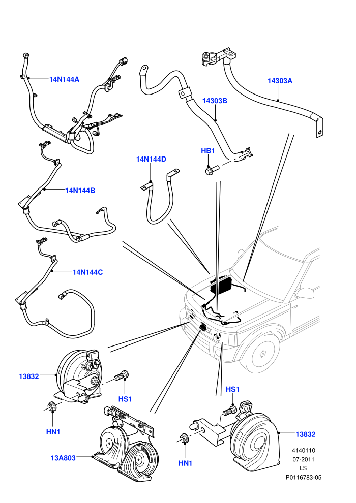 Battery Cables And Horn ((V)TO9A999999)