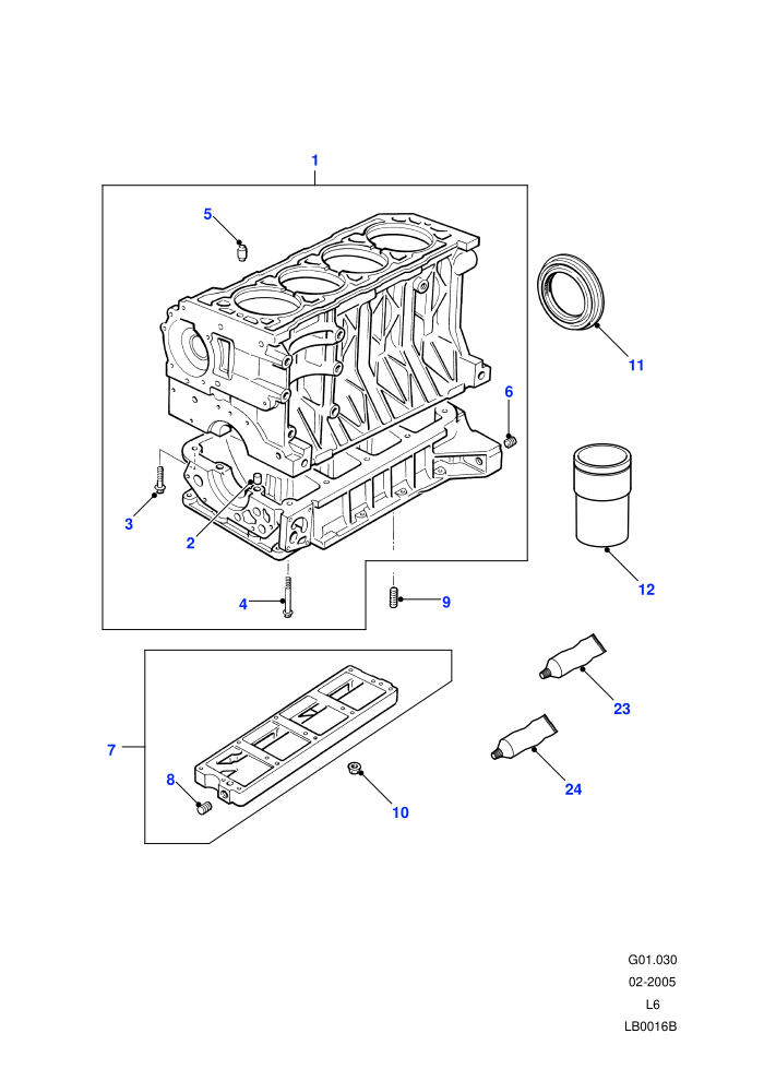 Cylinder Block (1.8L 4 Cyl K Series Petrol)