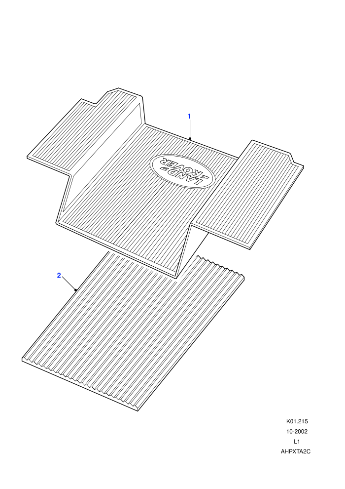 Rubber Mats - Rear Floor (90 Wheelbase)