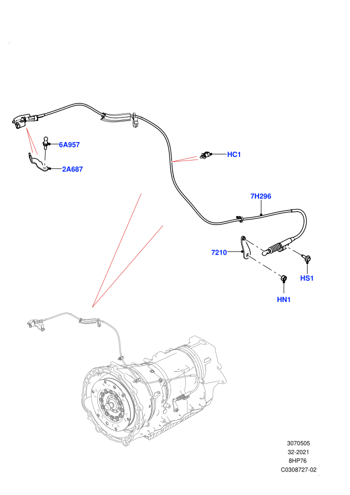 Gear Change-Automatic Transmission (3.0L AJ20P6 Petrol High,8 Speed Auto Trans ZF 8HP76)((V)FROMMA000001)