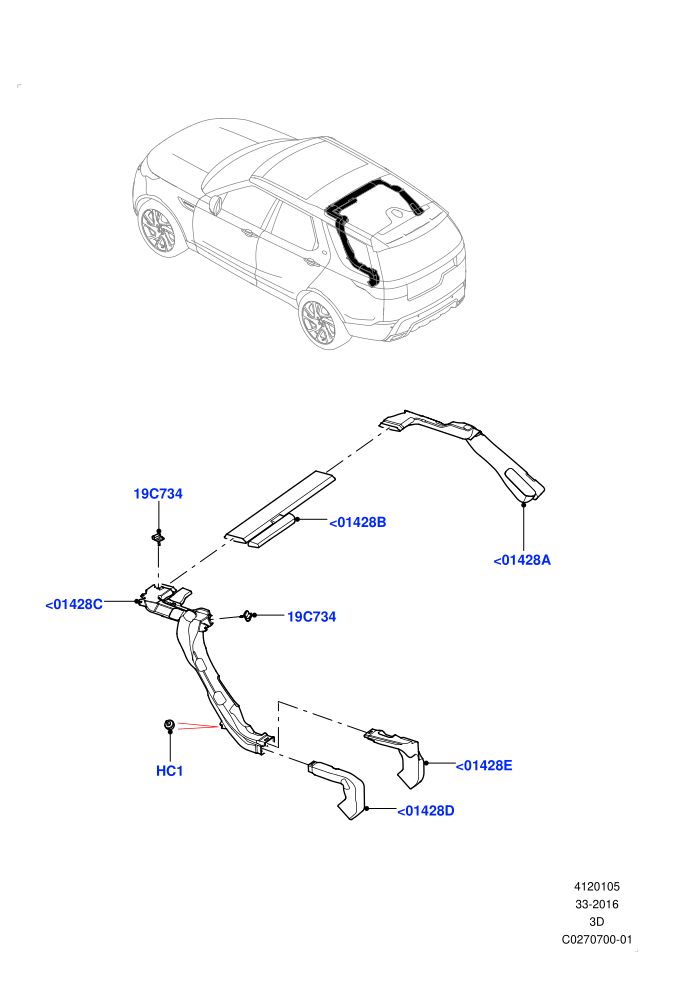 Air Vents, Louvres And Ducts (With Air Conditioning - Front/Rear)(Headliner,Internal Components,Solihull Plant Build)((V)TOJA999999 (V)FROMHA000001)