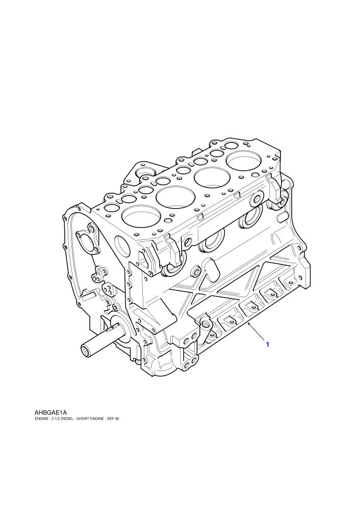 Short Engine (2.5L 4 Cyl NA L/R Diesel)