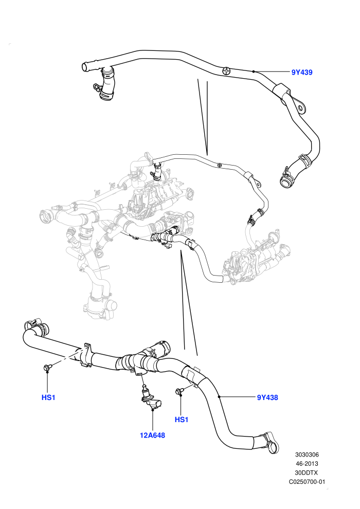 EGR Cooling System (3.0 V6 Diesel Electric Hybrid Eng)((V)FROMFA000001)
