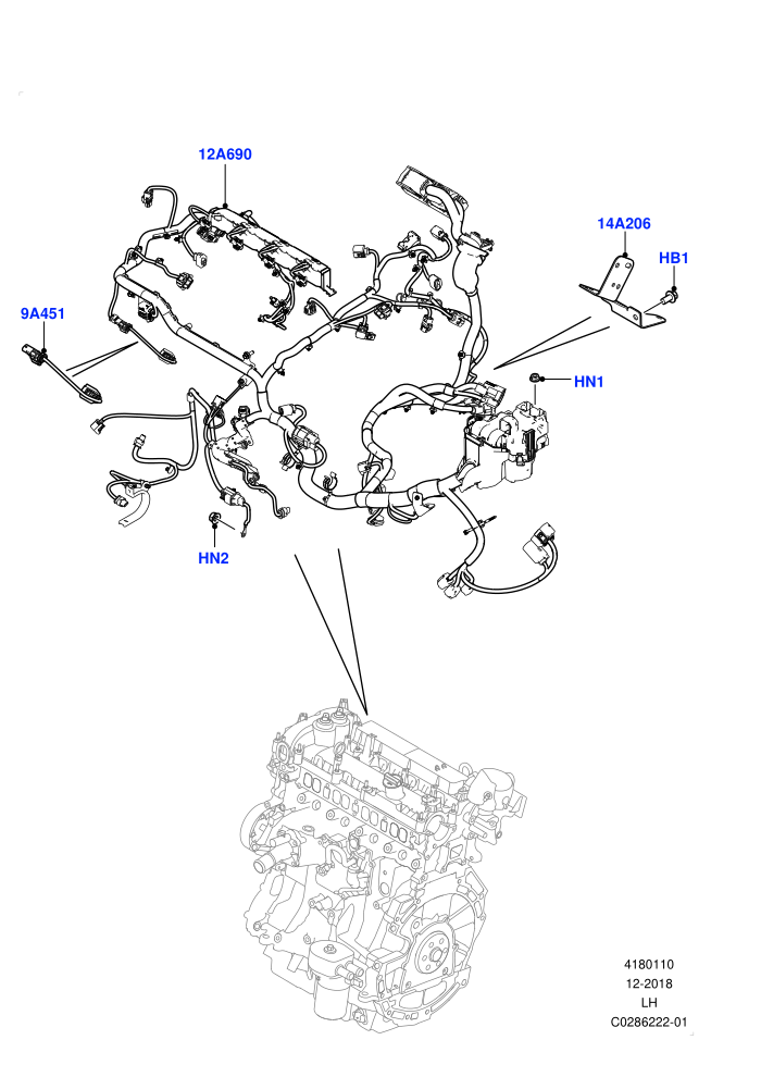 Electrical Wiring - Engine And Dash (2.0L I4 DSL MID DOHC AJ200,Itatiaia (Brazil))(Engine)((V)TOHT999999 (V)FROMGT000001)