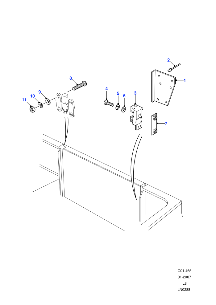 Tailboard Lower Side Hinged Striker ((V)FROM7A000001)