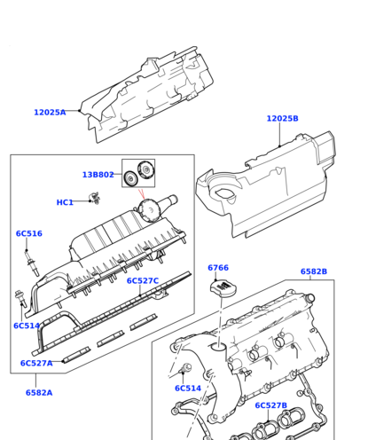 LR109354 QUATTRO FRENI Клапанная крышка правая 3.0