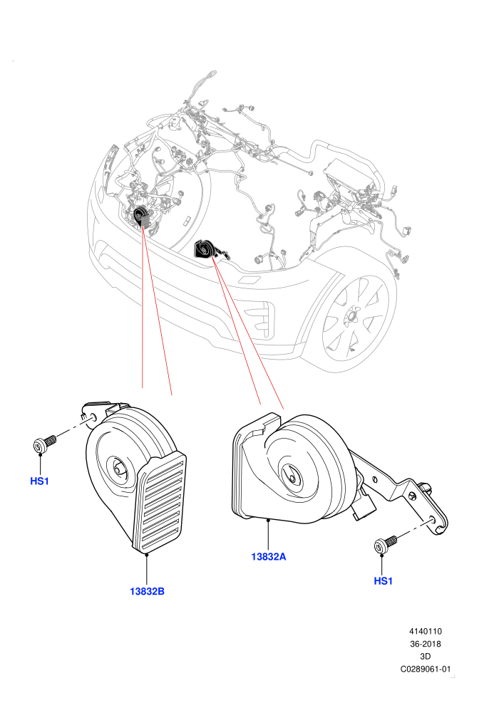 Battery Cables And Horn (Horn,Nitra Plant Build)((V)FROMK2000001)
